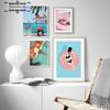 Cartoon Swimming Pool Summer Seaside Vacation Illustration Canvas Painting Wall Art Poster Print Picture Living Room Home Decor