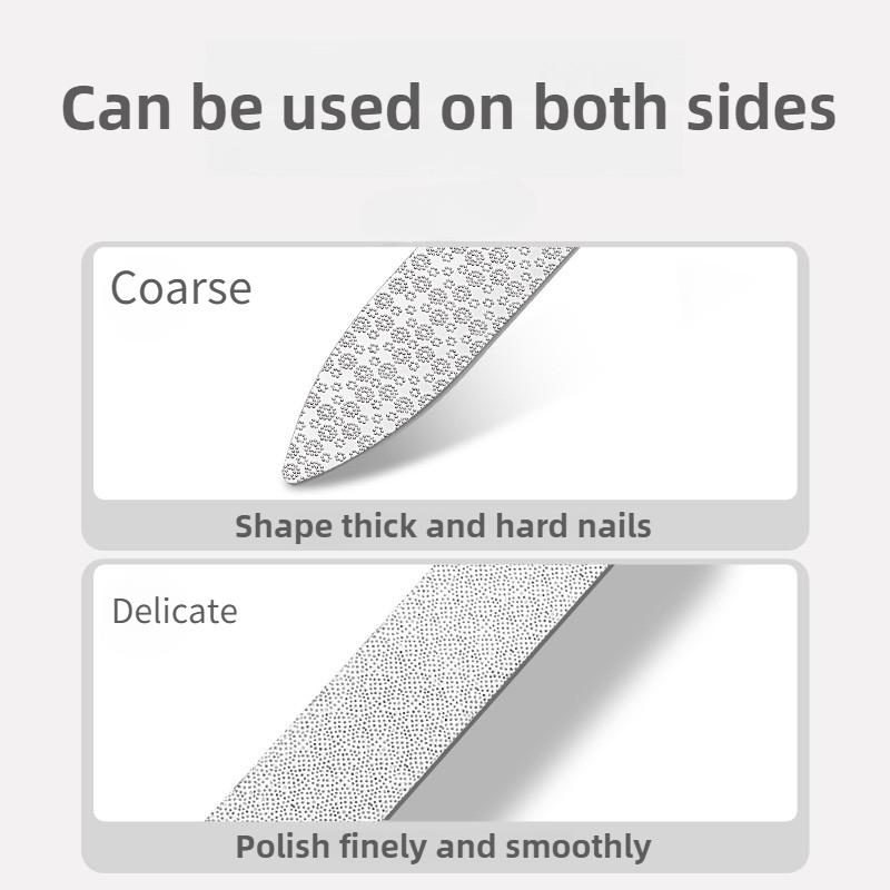 Stainless Steel Double Side Nail File Styling Accessories Polish Remover For Buffer Manicure Tools For Salon Home And Travel
