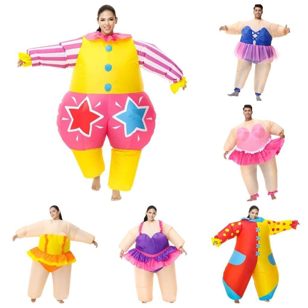 Colorful Adult Inflatable Clown Costume For Festive Occasions And Halloween Parties
