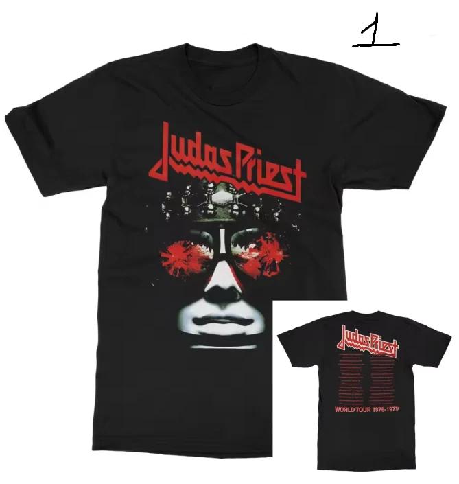Judas Priest Hellborn for Leather World Tour Band T-Shirt S