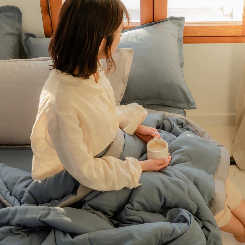 Home Lightweight Cooled Summer Quilt With Cooling Fabric Double Sides Cooling Blanket For Bed Silky Air Condition Comforter