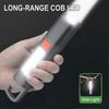 COB LED 4 Modes Mini Flashlight USB Rechargeable Tactical Torch Zoom Lamp