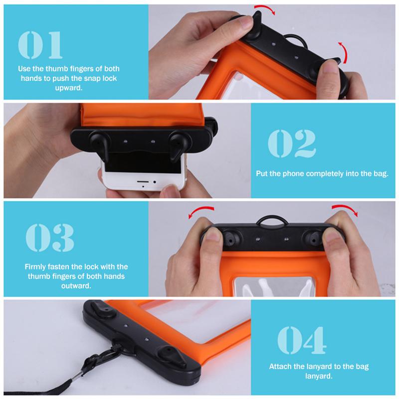 Floating Airbag Waterproof Swim Bag Phone Case Universal Highly Sensitive Touchscreen Phone Pouch The Water-Sprinkling Festival