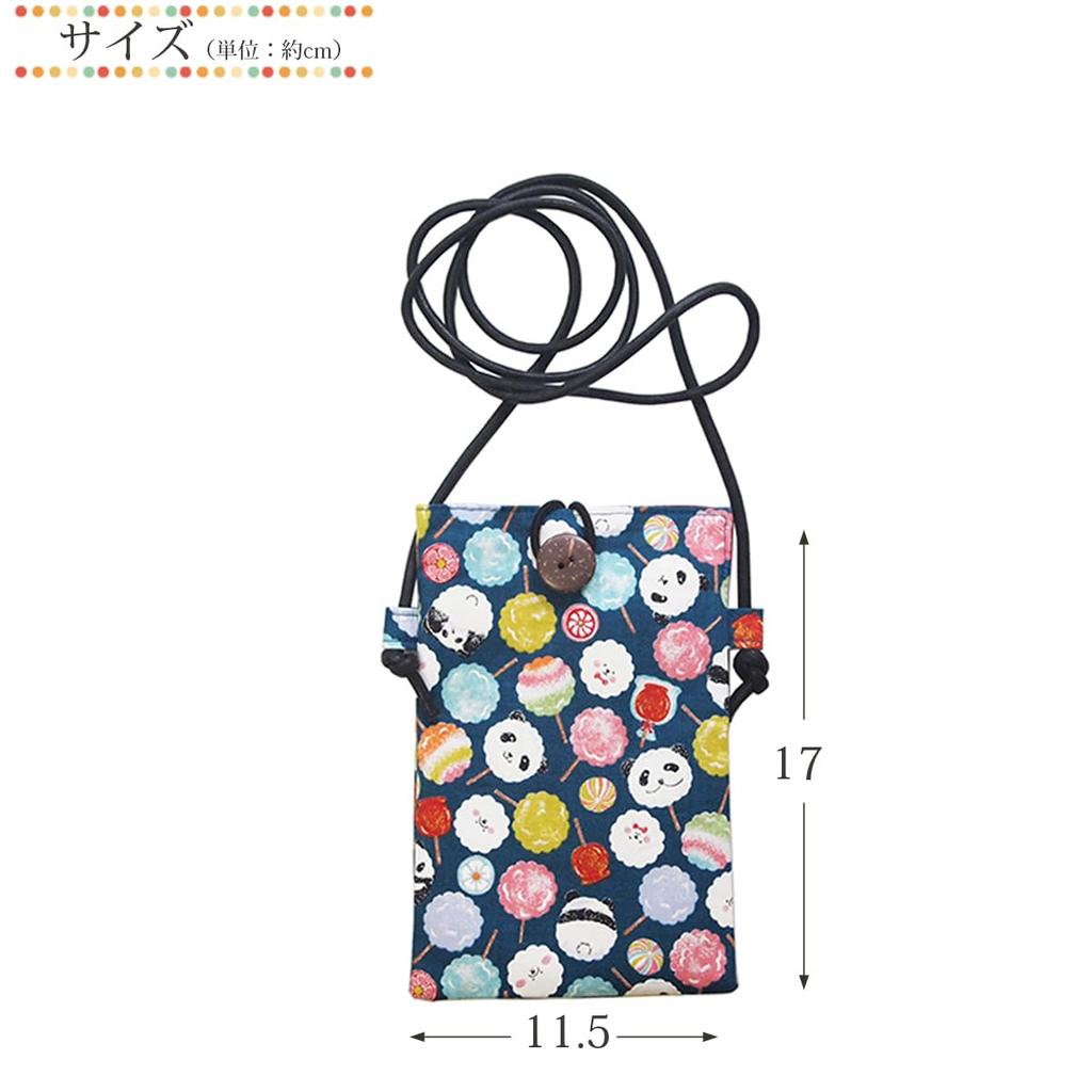 Made in Japan Phone Panda 17 x Lightweight Smartphone Shoulder Crossbody Panda Navy [Keisuke] Smartphone/Mobile Pochette, Design, Approx. 11.5cm, Bag,