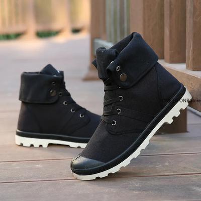 Mode 2025 Neue Mode High Top Canvas Schuhe für Herren Outdoor Plateau Freizeitschuhe Bequeme Schnürschuhe Herren-Sneaker Zapatos Hombres