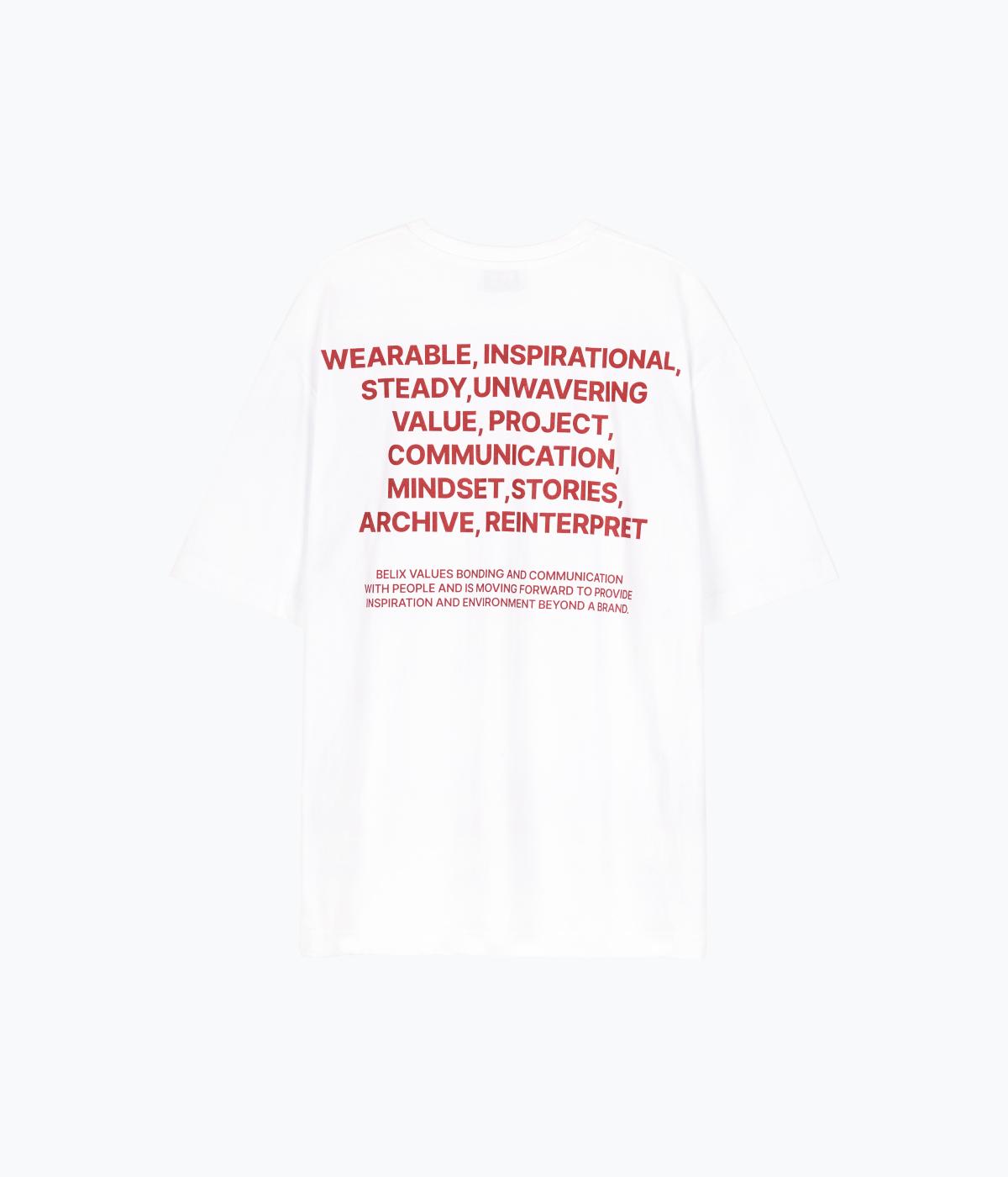 Belix Oversized Identity T-Shirt (White) L