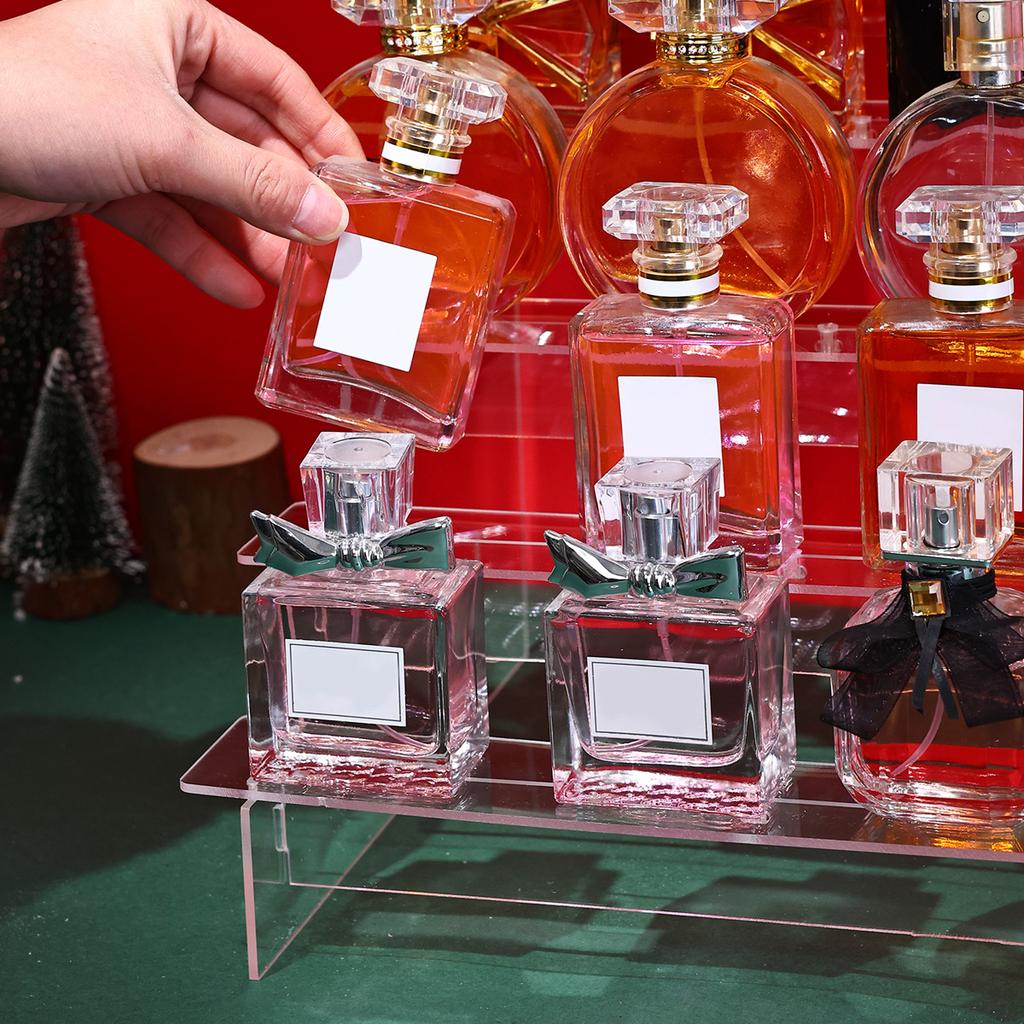 1 szt., Przezroczysty akrylowy stojak ekspozycyjny, perfumy, statuetka lalki, stojak do przechowywania kosmetyków, stojak ekspozycyjny typu drabinka