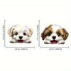 1PC Cartoon Dog Stickers, Double Sided Waterproof Matte Vinyl Animal Decals for Car Window Interior & Exterior Auto Decor