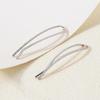 Minimalist Hammered Curved Bar Ear Cuff Stud Earrings Three Tone Option Women Simple Ear Jewelry