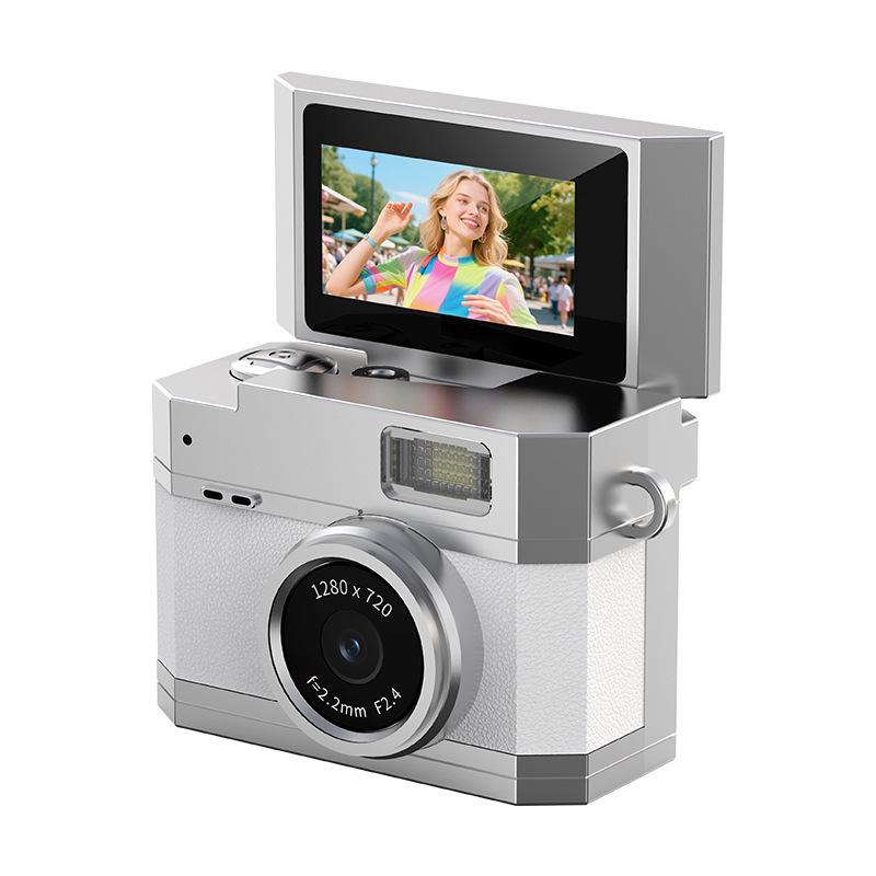 Retro CCD HD Thumb Flip Mini Digital Camera for Kids