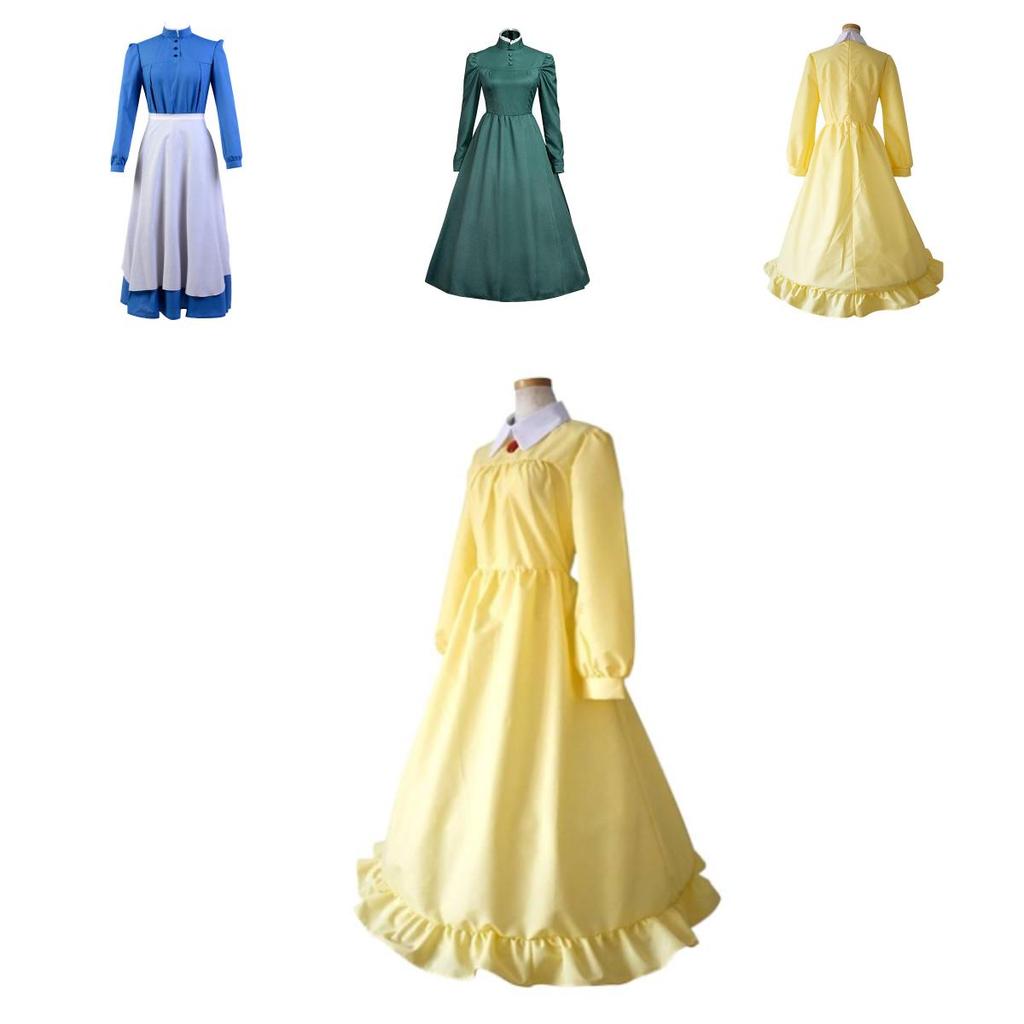 Howl's Moving Castle Sophie Deluxe Long Sleeve Costume For Cosplay