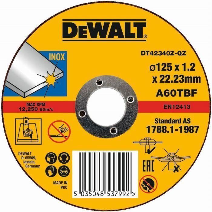 DeWALT Disque à tronçonner, 125x1,2 mm - DT42340Z-QZ