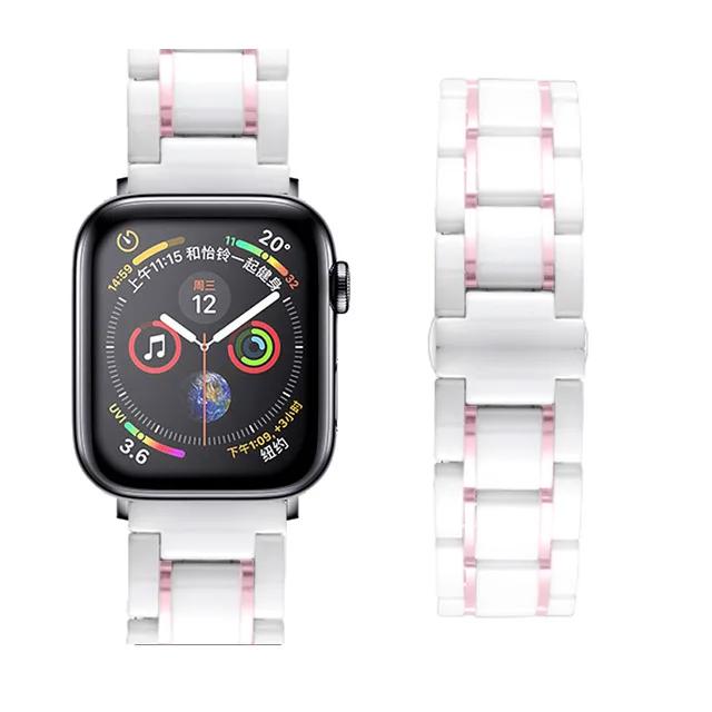 Ceramic Metal strap for Apple watch 45mm 44mm 41mm 42mm 46mm Replacement bracelet Wristband iwatch Ultra 10 9 8 7 6 5 4 SE band