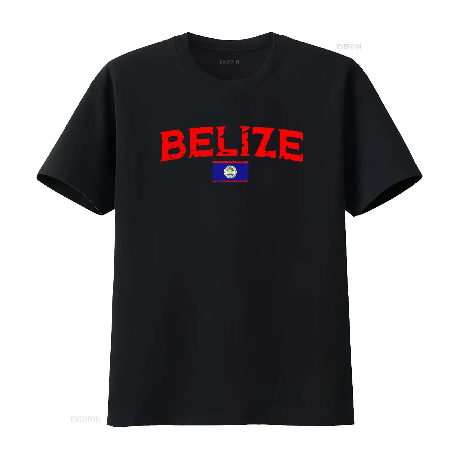 

Belize Flag T Shirt Patriotic National Country Logo for Men and Women vintage Washed graphic designer clothes Stylish Casual ... S разноцветный