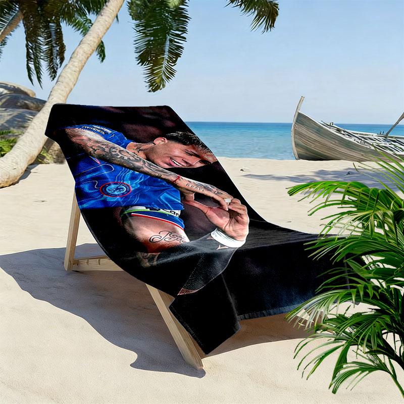 Enzo Print Beach Towel, Large Soft Quick Dry Towel for Beach Camping Swimming