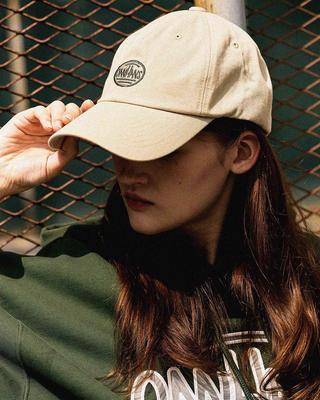 ONNHANS Oval Logo Solid Ball Cap_Sand