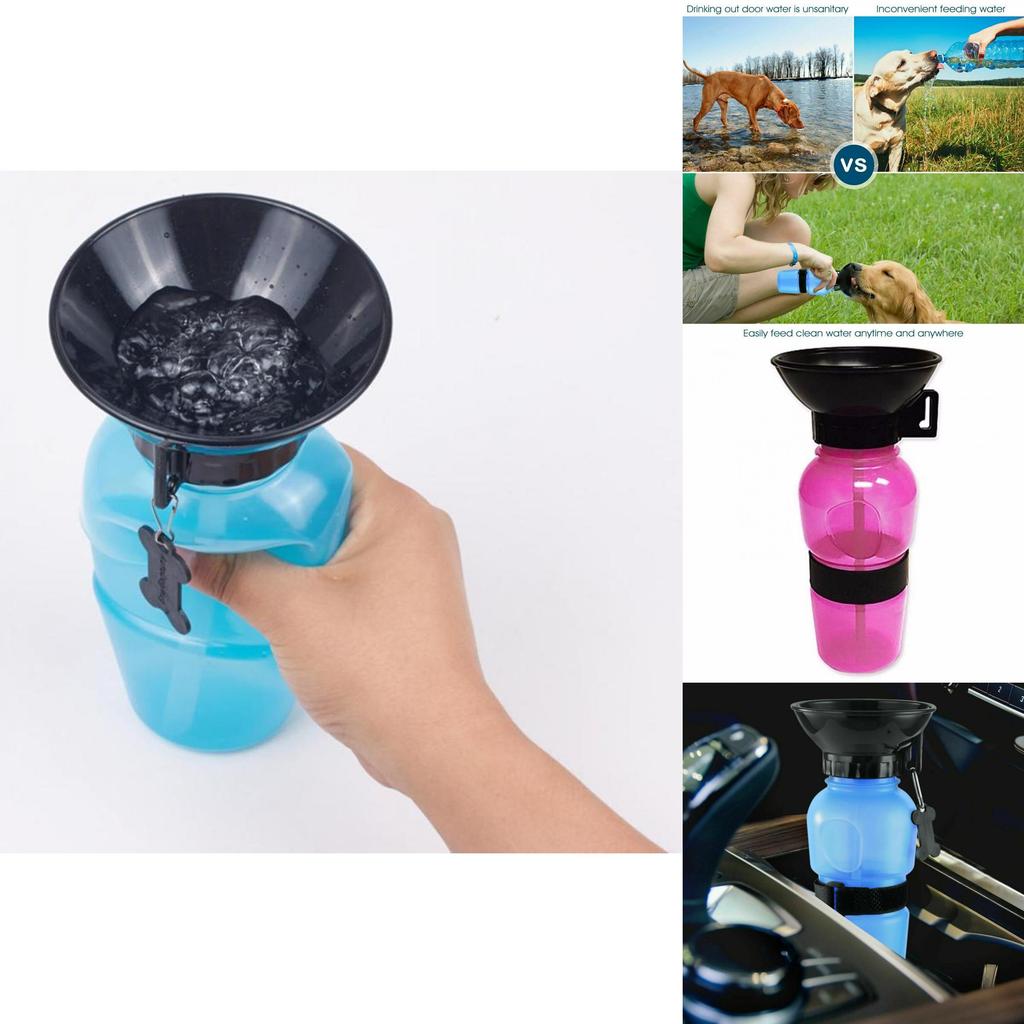 Vielseitiger und langlebiger tragbarer Wasserspender aus Kunststoff für Haustiere unterwegs
