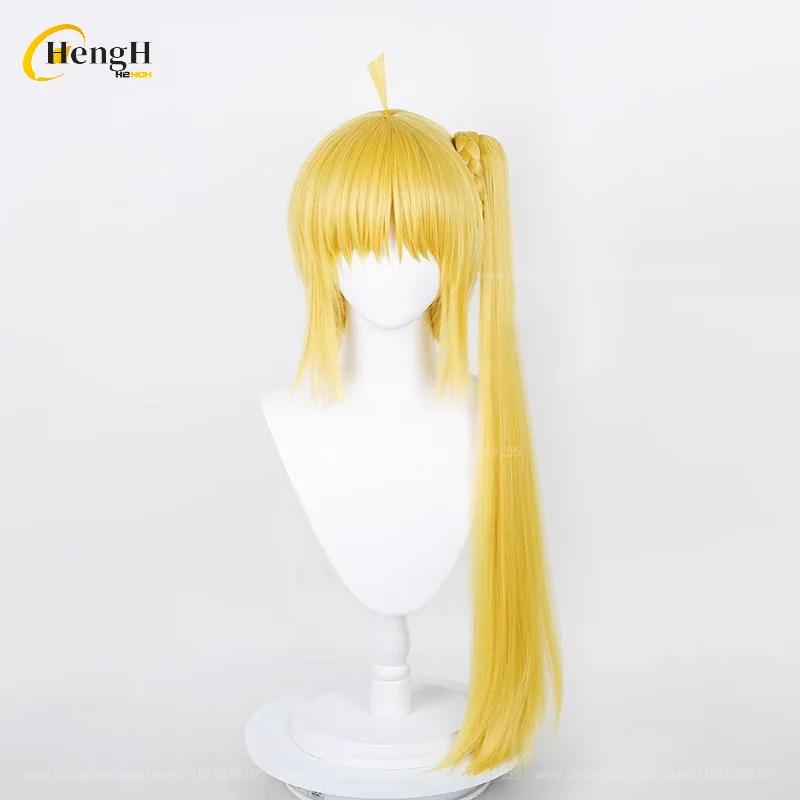 Ijichi Nijika Synthetic Hair Anime 80cm Long Yellow Ponytail Clip Cosplay Anime Wig Heat Resistant Hair Halloween Wigs