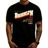 European Sizes Men'S Graphic T-Shirt - Breathable Soft Lightweight - Brooklyn Street Wear New York City 1983 - Retro Funny Graphic Casual