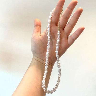 Ugly Rice Pearl Decoration Necklace Event Accessory Jewelry Pearl Necklace Pearl Rice Grain Ugly Pearl