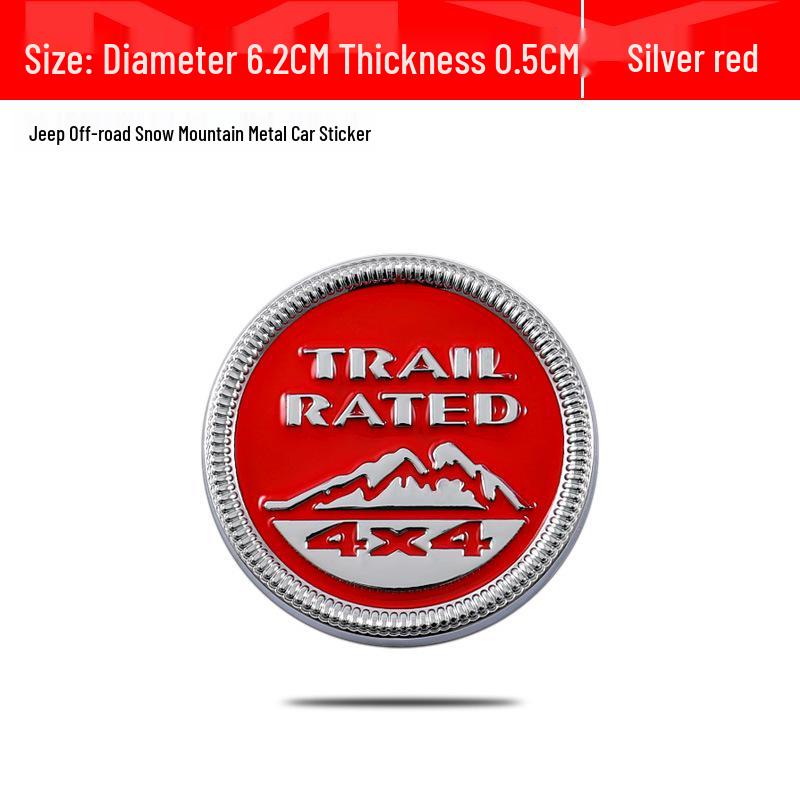 Trail Rated 4x4 Autoemblem für Jeep Cherokee, Wrangler, Compass - Karosserieaufkleber Heckemblem