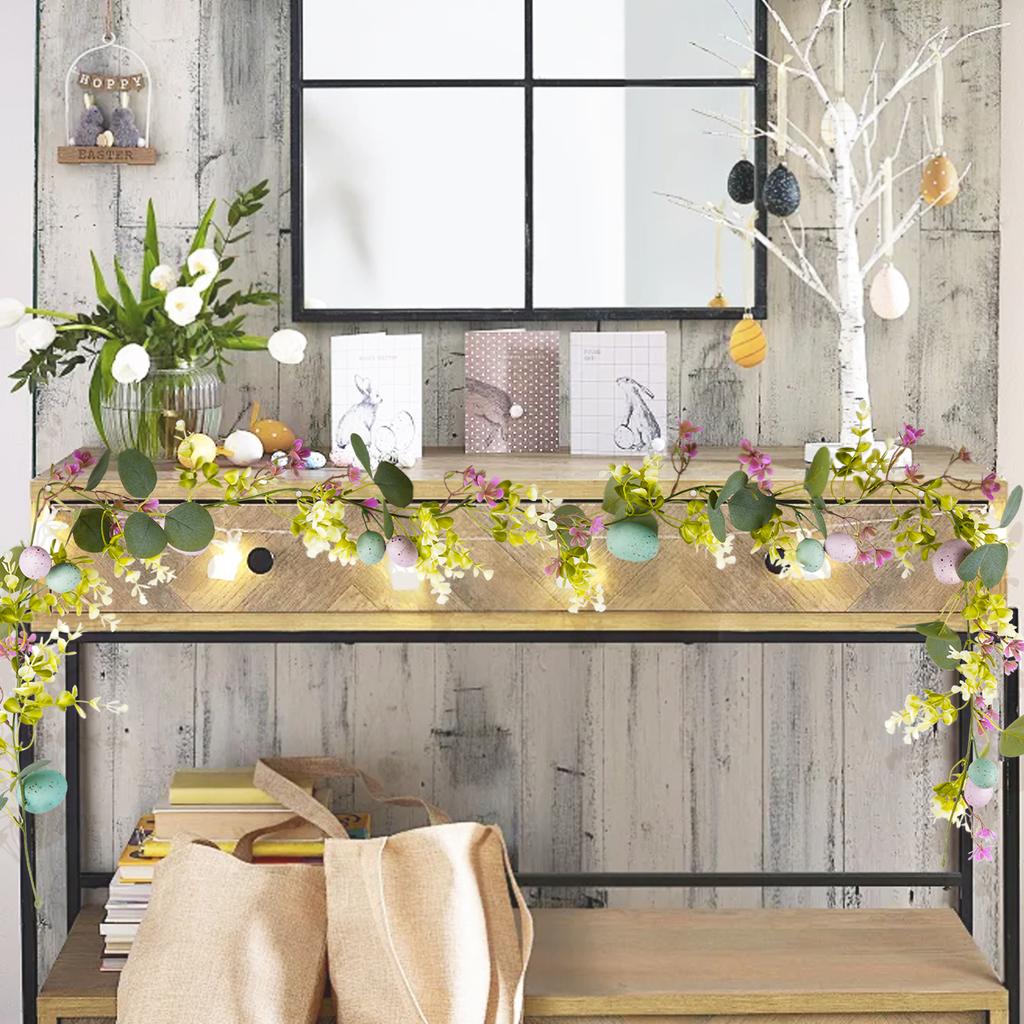 180CM Easter Egg Spring Artificial Rattan DIY Home Mantel Party Rustic Wall Festival Decoration