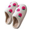 Embroidered Fruit Design Men's & Women's Indoor Cotton Slippers