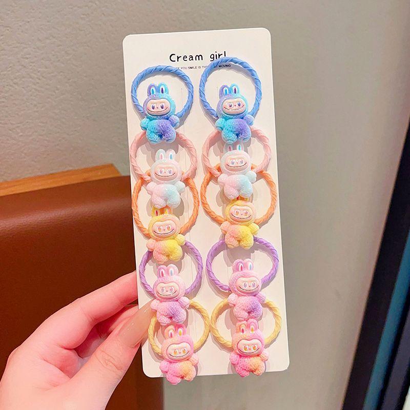 

Милая резинка для волос Labubu, эластичная повязка на голову из ткани, модная повязка на голову с высокой эластичностью, как у интернет-знаменитостей, хвостик 10 hair ropes