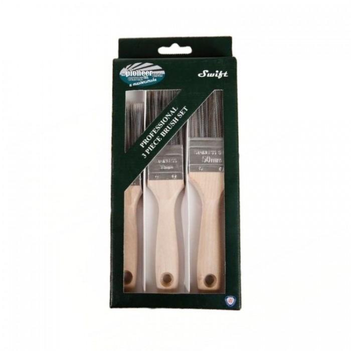 Pioneer Swift Synthetic Professional Paint Brush Set 3pk