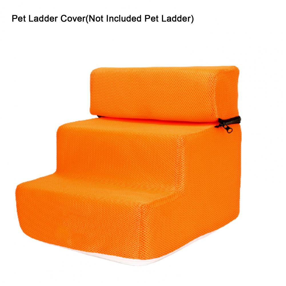 3 Steps Stairs Pet Ladder Cover Faux Leather Mesh Breathable Pet Steps Stairs Case Anti-slip Puppy Climbing Ladder Case Cover only a sofa cover