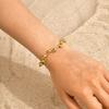 Women's Chunky Handmade Chain Bracelet,Gold Color Stainless Steel Bracelets for Girls,Trendy Punk Jewelry Accessories Gift