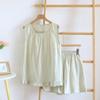 Pure Cotton Double-layer Yarn Pajamas Women's Summer Thin Vest Shorts Sweet Girl Style Can Be Worn Outside Loungewear Two-piece Set