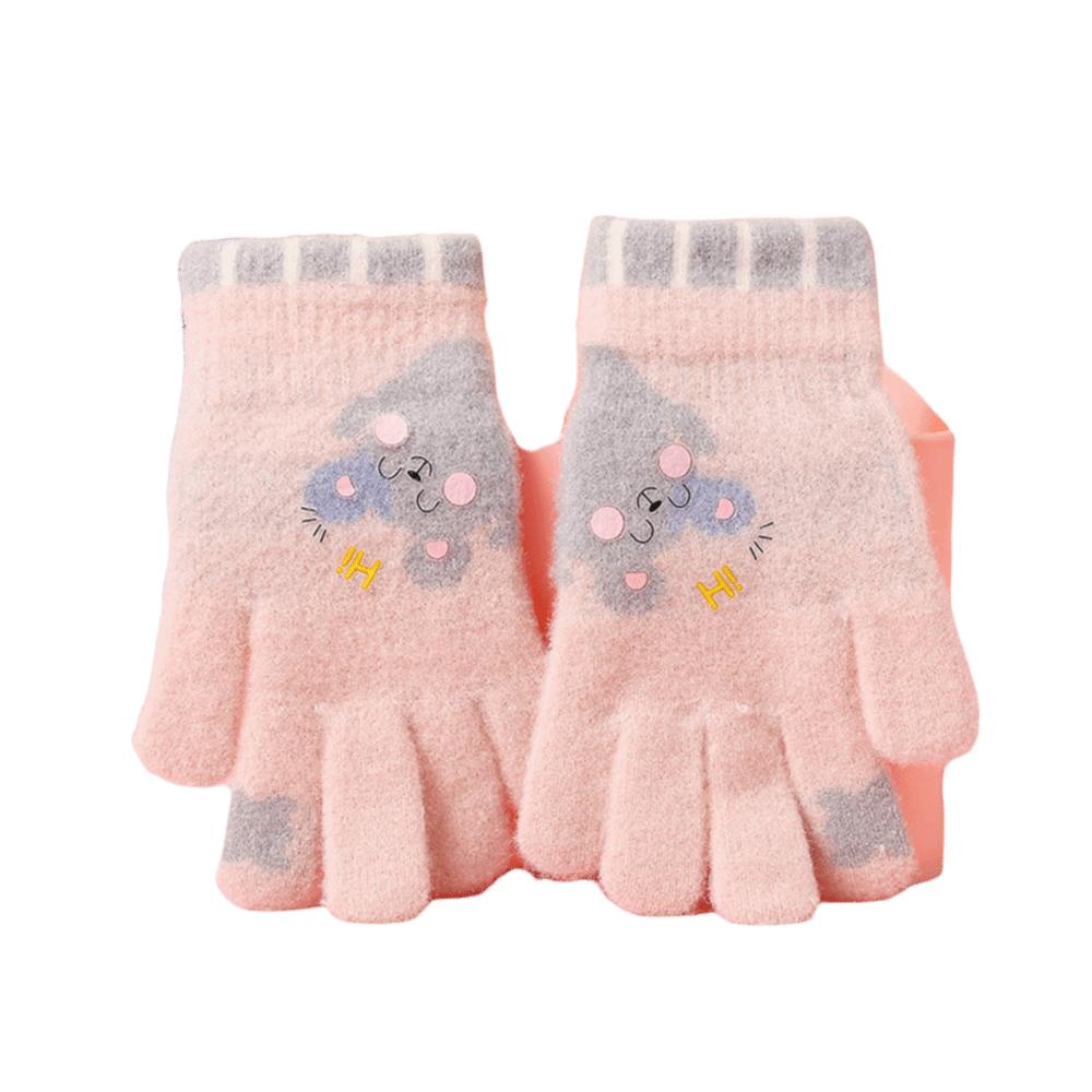 Ciepłe Rękawiczki Dziecięce Wodoodporne Rękawice Niemowlęce Urocze Rękawiczki Dzianinowe Na Zewnątrz