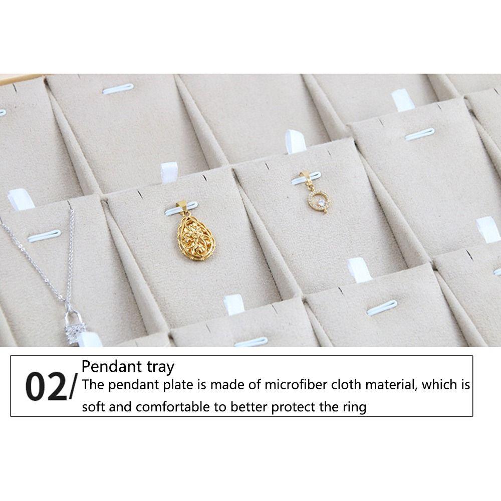Apricot Wooden Pendant Holder Multiple Styles Jewelry Drawer Inserts Necklace Stand Prop  Bracelet