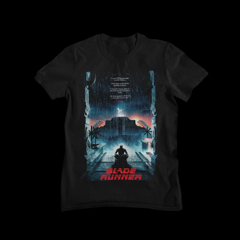 Blade Runner 1982 Retro Film T‑Shirt Unisex Los Zacht Katoen Korte Mouw Tee Sci Fi Klassiek Poster Grafisch Casual Streetwear Top voor Mannen Vrouwen