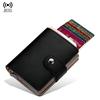 Rfid Micrfiber Leather Mens Wallets Pop Up Bank Credit Card Holder Wallet Money Bag Clutch Coin Purse Male Smart Wallets for Men