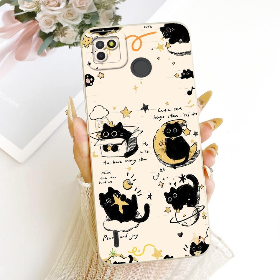 For Tecno Pop 4 LTE / Pop 4 Air Cute Cat Flower Cartoon Phone Case For Tecno Pop4 Lte 4Air Shockproof Soft Silicone Bumpers