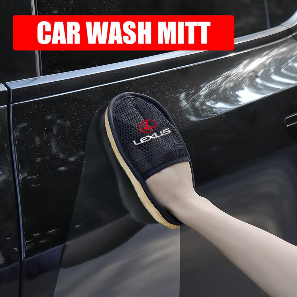 AJA1 Car Cleaning Sponge Glove Polishing Washing Mitt Gloves Wash Care For Lexus IS250 RX400h EX300h RX450h Al20 CT200h IS300h ES300h