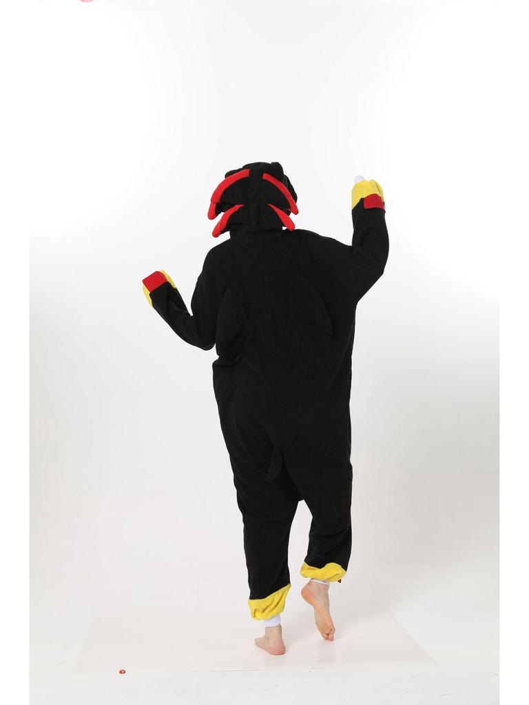 Sonic Animals Coral Fleece Cartoon Onesie Pajamas - Long Sleeve, for Couples, Autumn/Winter Home Wear.