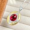 Jewelry European Simulation Corundum Green Chalcedony Retro Set Main 10 * 12