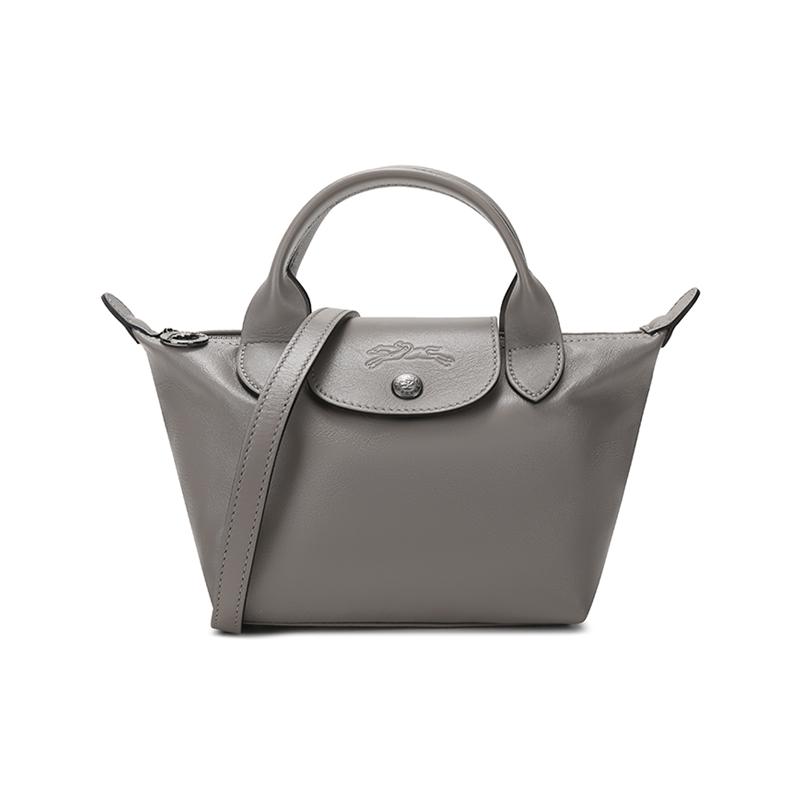 

Longchamp Le Pliage Cuir 17 Mini Dumpling Bag Women Shoulder Bag Dove-Gray 1500757P55 Basic Set (Bag+Dust Bag)