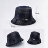Fashion irregular bucket hat autumn and winter retro atmosphere basin hat simple contrast color show face small hat women