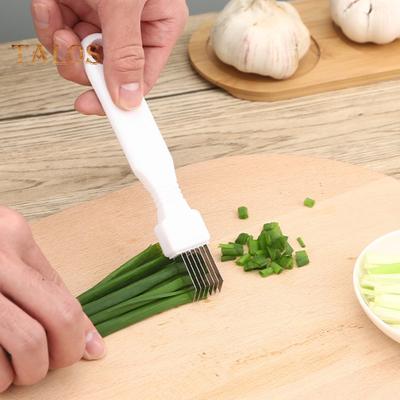1/2/3Pcs Onion Slicer Cutter with Protective Guard Stainless Steel Scallion Shredder Non-Slip Handle 7 Blades Kitchen Tools for Quick Slicing