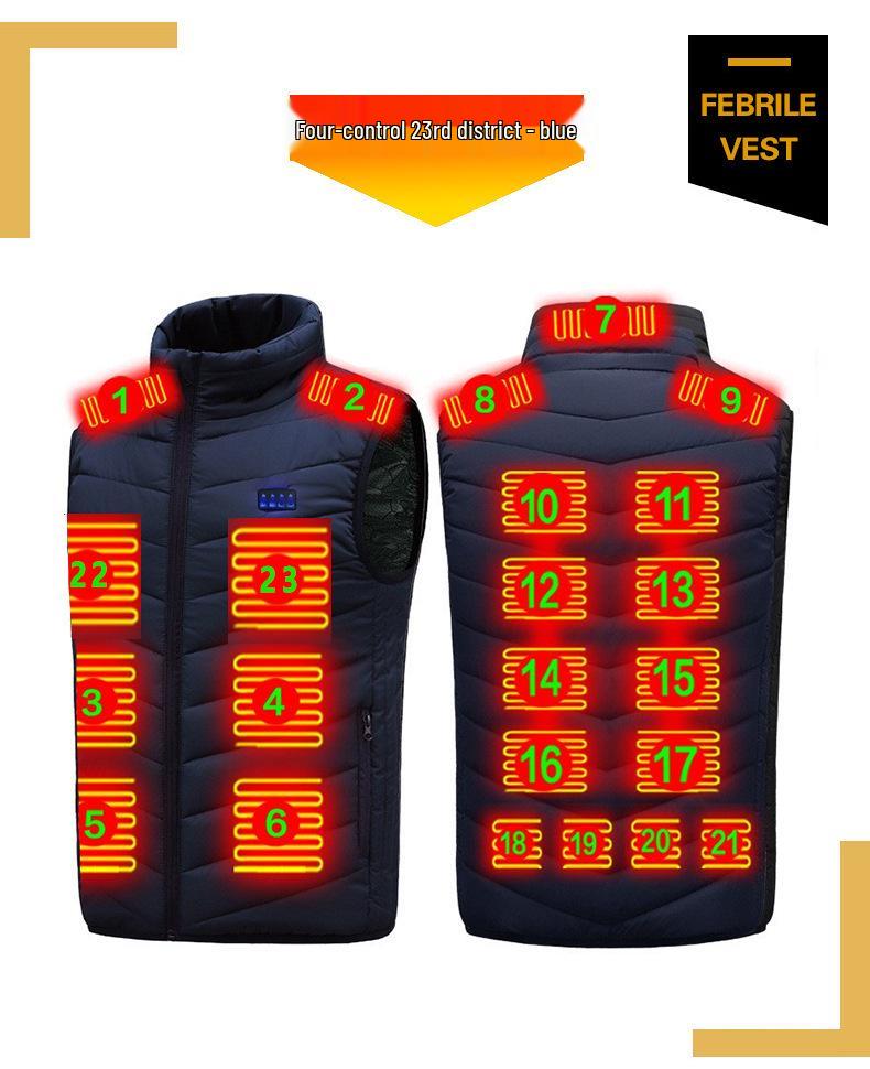 Unisex Winter Smart Heating Vest - Constant Temperature Electric Heated Cotton Jacket