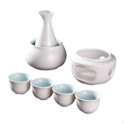 Ceramic Sake Set Cups with Warmer Traditional Creative Bottle Drink Porcelain Pottery for