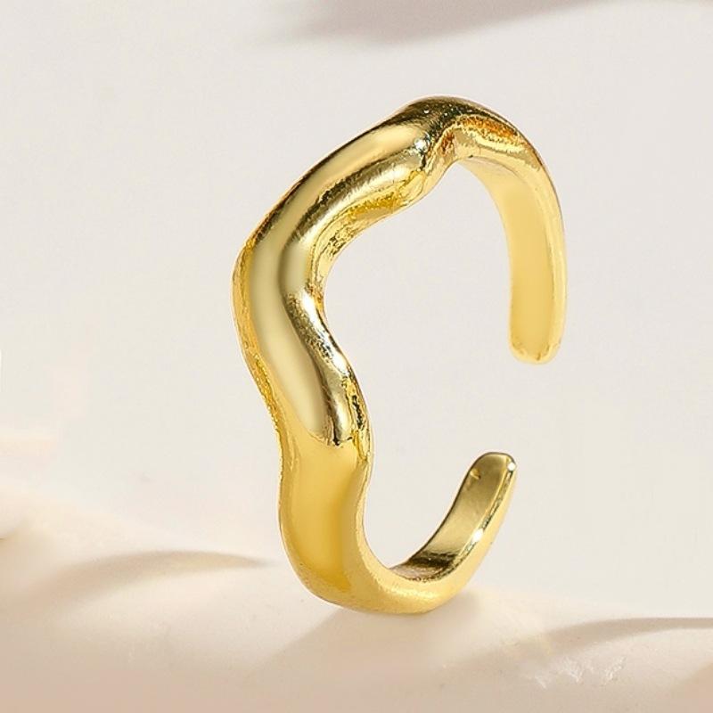 High-end Exaggerated Geometric Irregular Metal Ring for Women - Open Ring