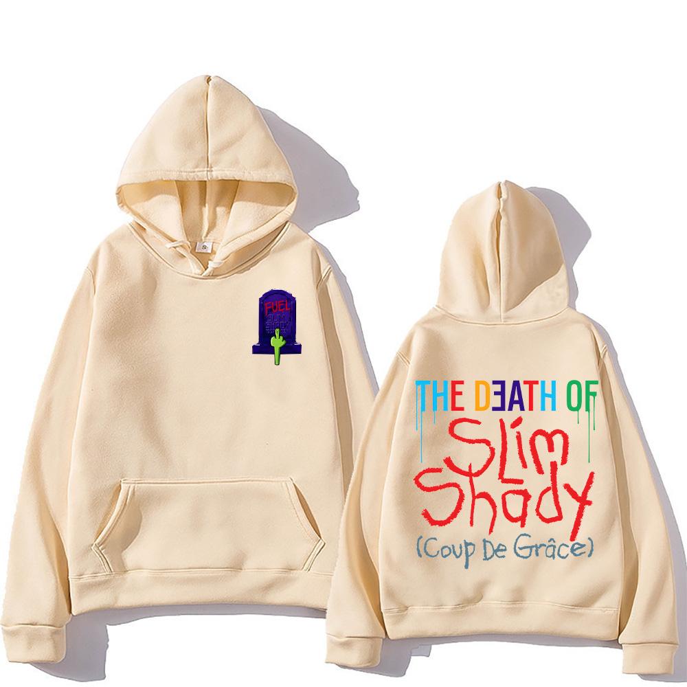 Rapper Eminem Fuel Hoodies Death of Slim Shady Sweatshirts Vintage Aesthetic Pullovers New Fashion Women Men Casual Hoodie
