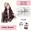 Knitting And Velvet Wig Hat for Autumn And Winter High Temperature Resistant Synthetic Long Curly Hair Fashion