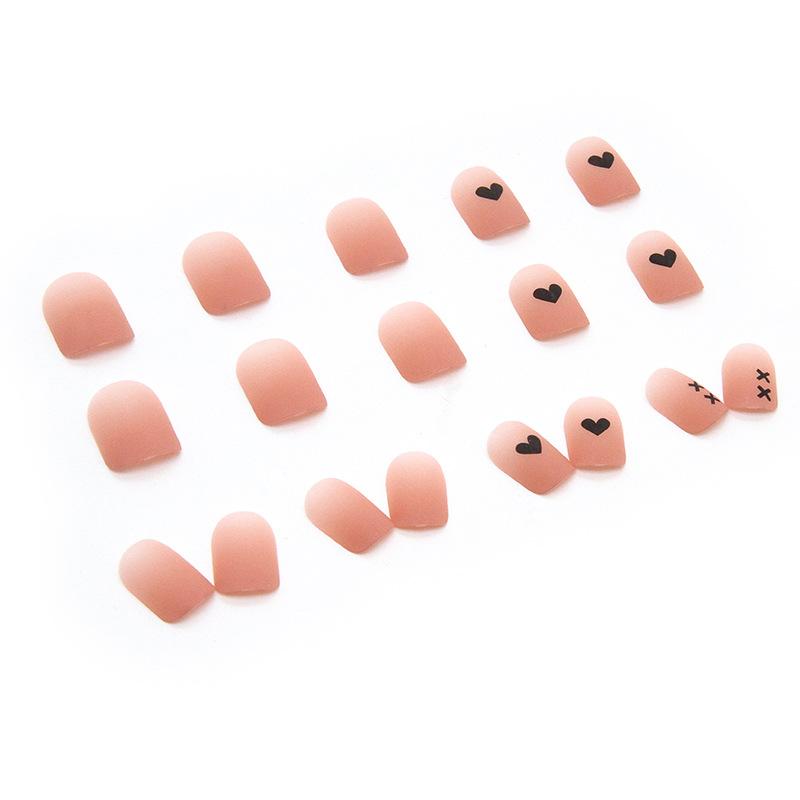24 Pieces Wearing Nail Summer Nail Scrub Texture Sweet Cool Ins Wind Wearing Nail Premium Quality Nail Art Tablets
