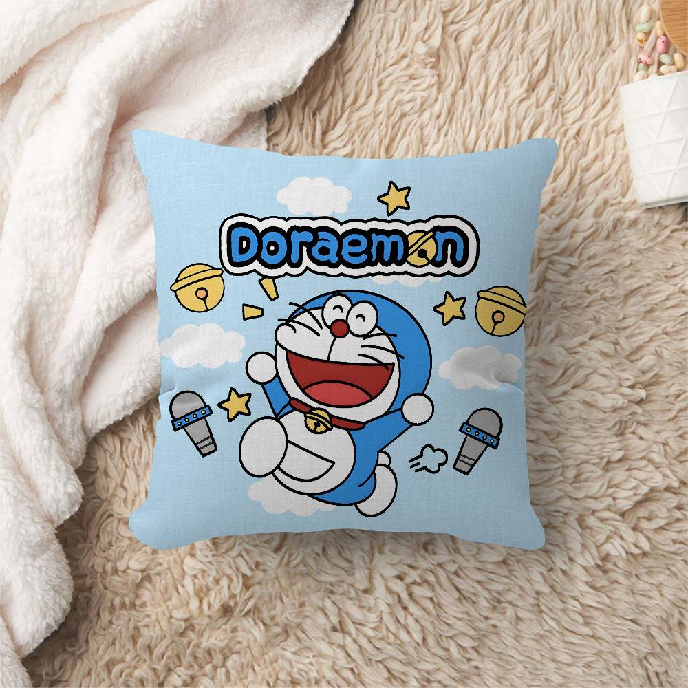 Children Anime D-Doraemon Cushion Cover Inches Farmhouse Decor Home Throw Pillow Covers for Couch Decorations